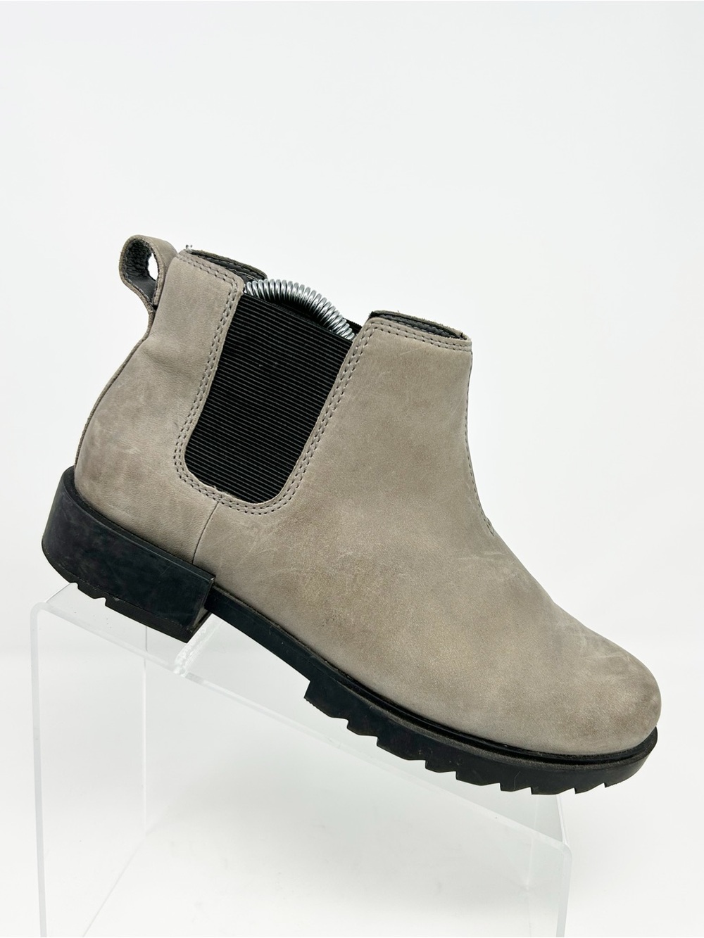 SOREL Emelie II Chelsea Waterproof Ankle Boots Womens Gray Lug Sole Size 8
